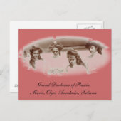 Carte Postale Filles Tsar OTMA Romanov Russie #267 (Devant / Derrière)