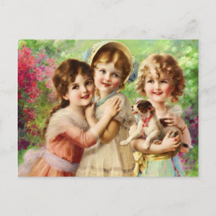 Carte Postale Filles vintages Meilleurs amis