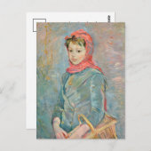Carte Postale Fillette Portant un Panier | Berthe Morisot (Devant / Derrière)