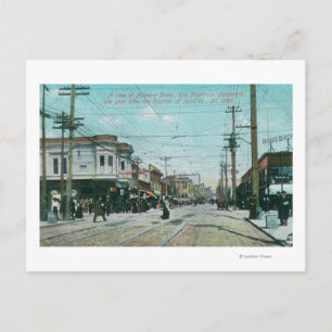 Carte Postale Fillmore Street View 1 an après l'incendie de 1906