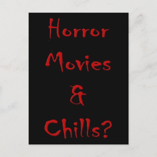 Carte Postale Film d'horreur et frissons? (Devant)