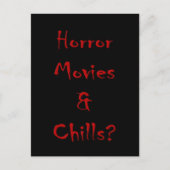 Carte Postale Film d'horreur et frissons? (Devant)