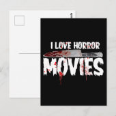 Carte Postale Film d'horreur vintage (Devant / Derrière)