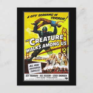 Carte Postale film d'horreur vintage -