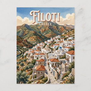 Carte Postale Filoti Grèce