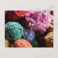 Fils de laine de chili teints avec colorants natur