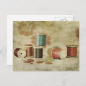 Carte Postale fils et boutons (Devant / Derrière)