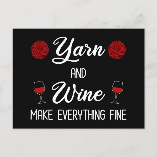 Carte Postale Fils et vin rendent tout fin (Devant)