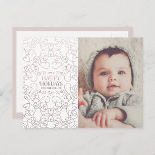 Carte Postale Fils exquis de Noël en bronze