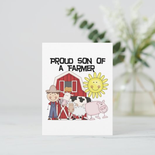 Carte Postale Fils fier des T-shirts et des cadeaux d'un (Debout devant)