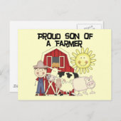 Carte Postale Fils fier des T-shirts et des cadeaux d'un (Devant / Derrière)