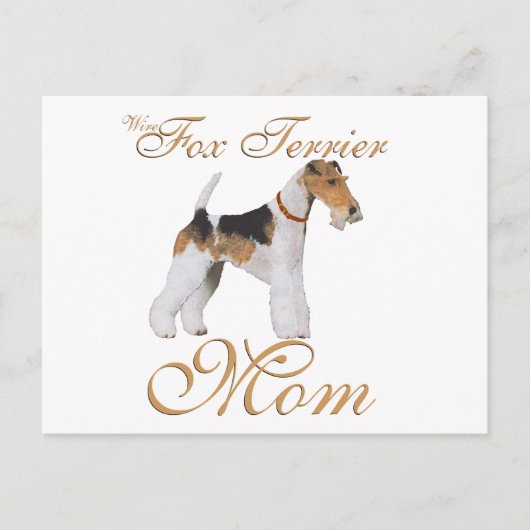 Carte Postale Fils Fox Terrier Fête des Mères (Devant)