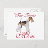 Carte Postale Fils Fox Terrier Fête des Mères (Devant / Derrière)