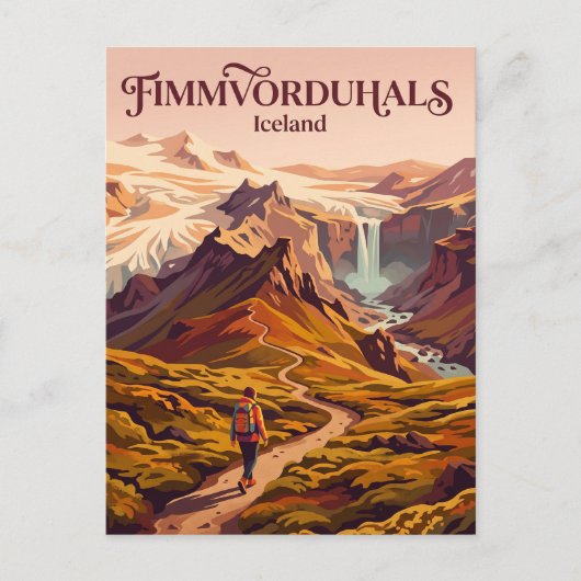 Carte Postale Fimmvorduhals Islande (Devant)