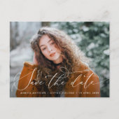 Carte Postale fin de graduation de script mince enregistrer la d (Devant)