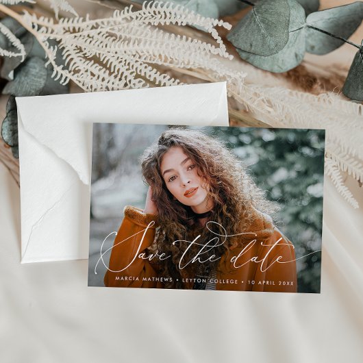 Carte Postale fin de graduation de script mince enregistrer la d