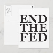 Carte Postale Fin de la Fed - Noir (Devant / Derrière)