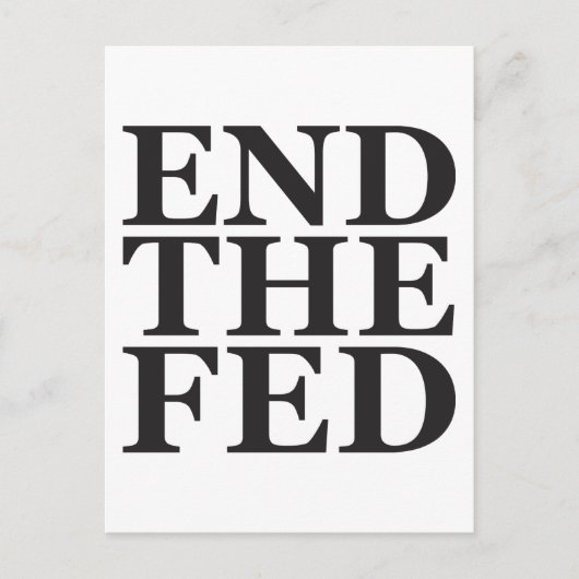 Carte Postale Fin de la Fed - Noir (Devant)
