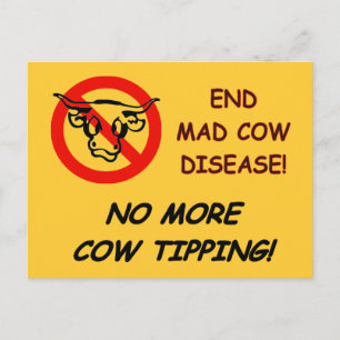 Carte Postale Fin de la maladie de la vache folle