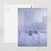 Carte Postale Fin de l'après-midi Hiver New York - Childe Hassam (Devant / Derrière)