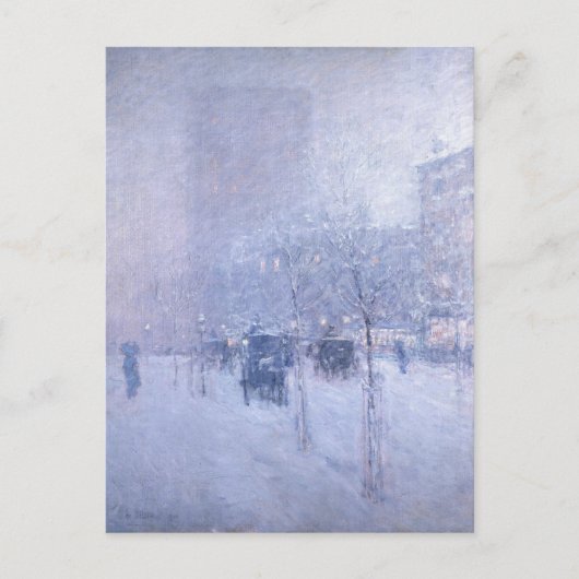 Carte Postale Fin de l'après-midi Hiver New York - Childe Hassam (Devant)