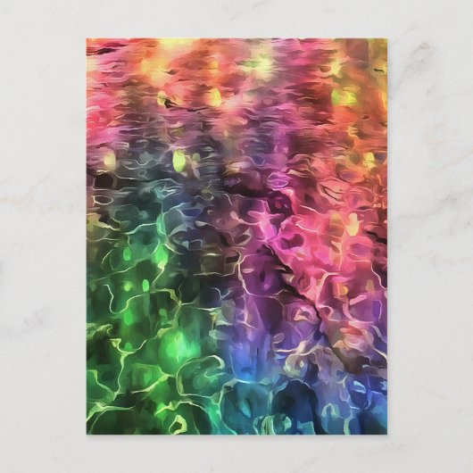 Carte Postale Fin De L'Art Abstrait Arc-En-Ciel (Devant)