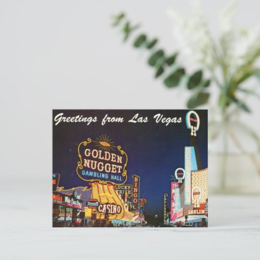 Carte Postale Fin des années 1950 Las Vegas Postcard (Debout devant)