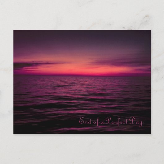 Carte Postale Fin du coucher du soleil (Devant)