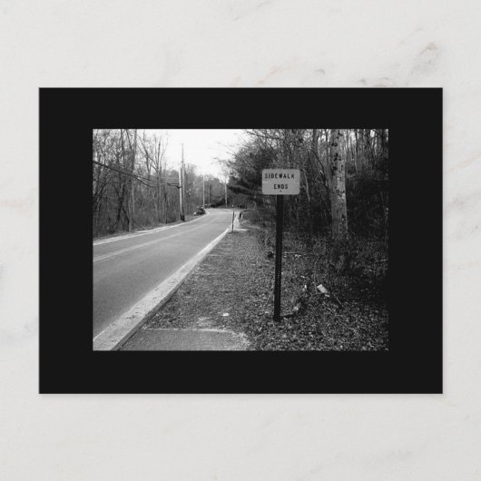 Carte Postale Fin du trottoir (Devant)
