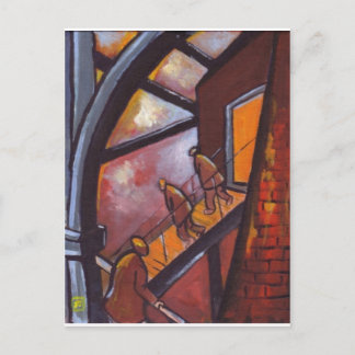 CARTE POSTALE FIN D'UN JOUR DUR