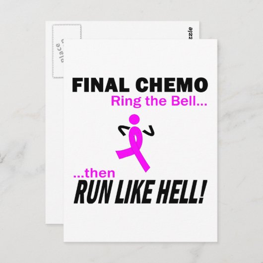 Carte Postale Finale Chimo Courir Comme L'Enfer - Cancer Du Sein (Devant / Derrière)