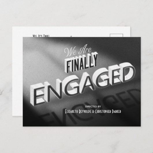 Carte Postale Finalement Engagé Vidéo Noir Blanc Enregistrer La  (Devant / Derrière)