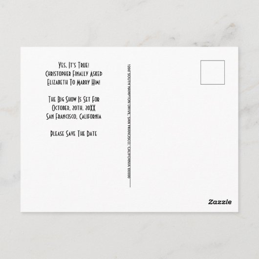 Carte Postale Finalement Engagé Vidéo Noir Blanc Enregistrer La  (Dos)