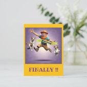 CARTE POSTALE " FINALEMENT RETRAITÉ " (Debout devant)