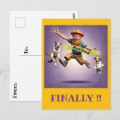 CARTE POSTALE " FINALEMENT RETRAITÉ " (Devant / Derrière)