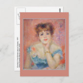 Carte Postale Fine Art Portrait Actrice Jeanne Samary Renoir (Devant / Derrière)