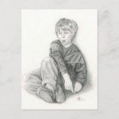 Carte Postale Fine Art - Sifflement, crayon graphi (Devant)
