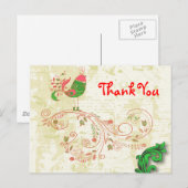 Carte Postale Fine Cool mignonne Girl Retro Mode florale (Devant / Derrière)