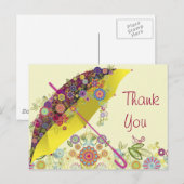 Carte Postale Fine Cool mignonne Girl Retro Mode florale (Devant / Derrière)