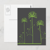 Carte Postale Fine Cool mignonne Girl Retro Mode florale (Devant / Derrière)