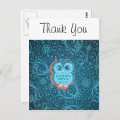 Carte Postale Fine mignon Cool Girl Retro Floral Mode (Devant / Derrière)