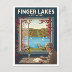 Carte Postale Finger Lakes, Centre de New York Canandaigua Voyag