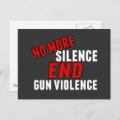 Carte Postale Finie la violence de la fin du silence (Devant / Derrière)