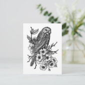Carte Postale Finition sur branche cerise (Debout devant)