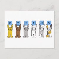 Finlandais Merci Kiitos Cartoon Chats