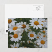 Carte Postale Finlande en Fleurs, 8ème dans une série (Devant / Derrière)