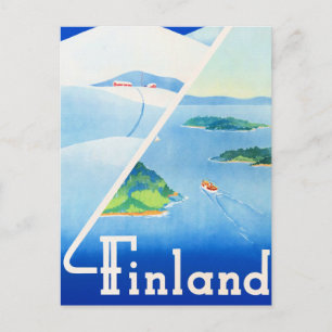 Carte Postale Finlande, été et hiver,