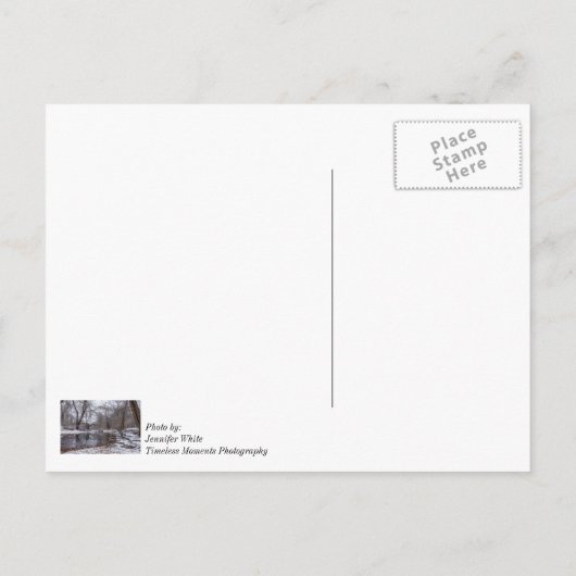 Carte Postale Finley Hiver Neige Pensées pour toi (Dos)