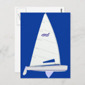 Carte Postale Finn Racing Voilier onedesign Classe olympique (Devant / Derrière)