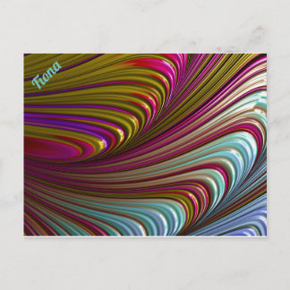 Carte Postale FIONA ~ 3D Fractal Design Pattern ~ Candy Treat ~